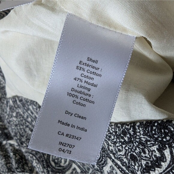 NWT Talbots Women’s Black Paisley Sleeveless Sheath Cotton Dress - Picture 11 of 11